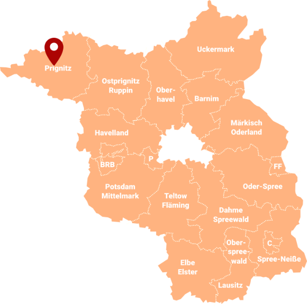 Immobilienmakler Prignitz PR- Karte